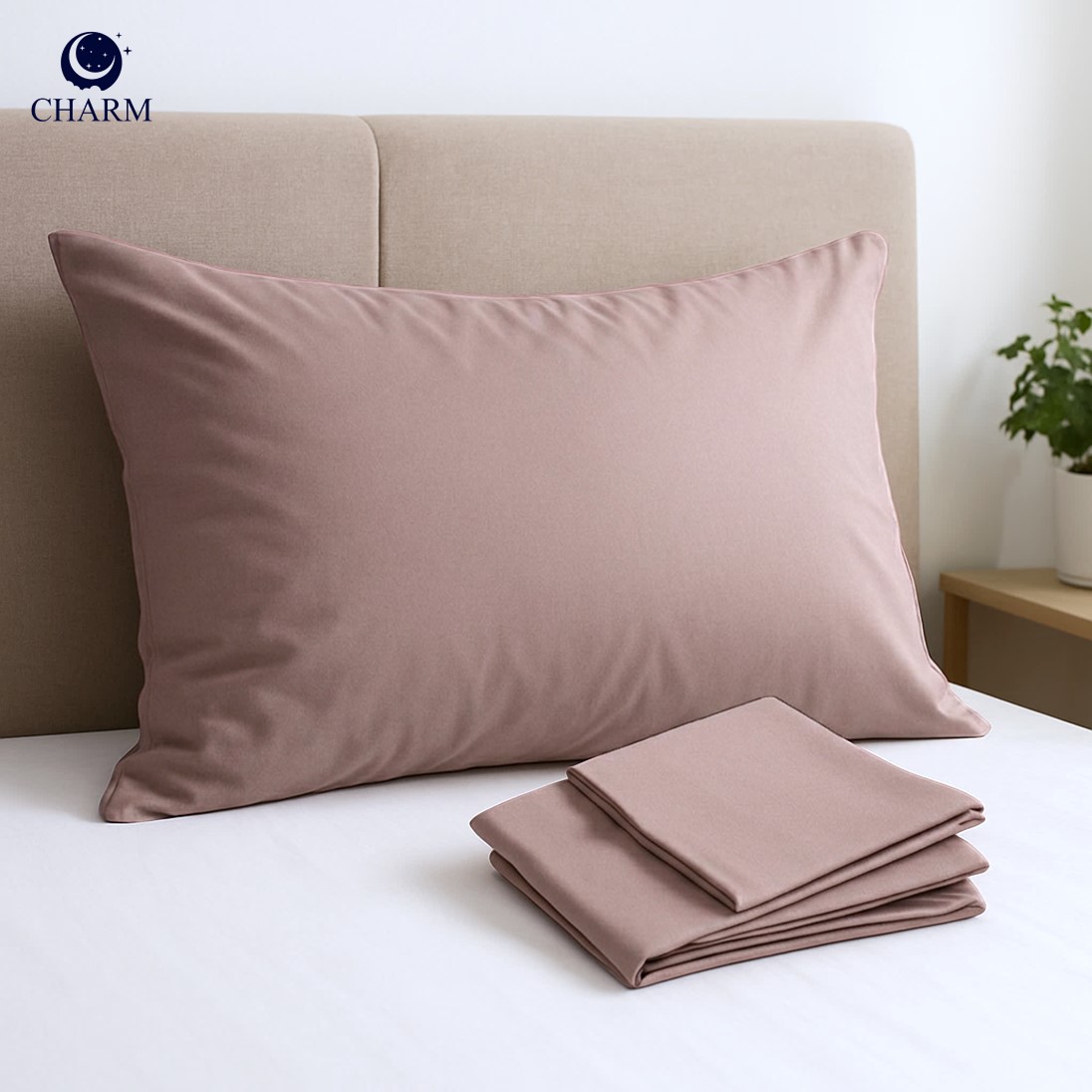 ปลอกหมอนหนุน CHARM CLASSIC ขนาด 17 X 27 นิ้ว สี DUSTY PINK_1